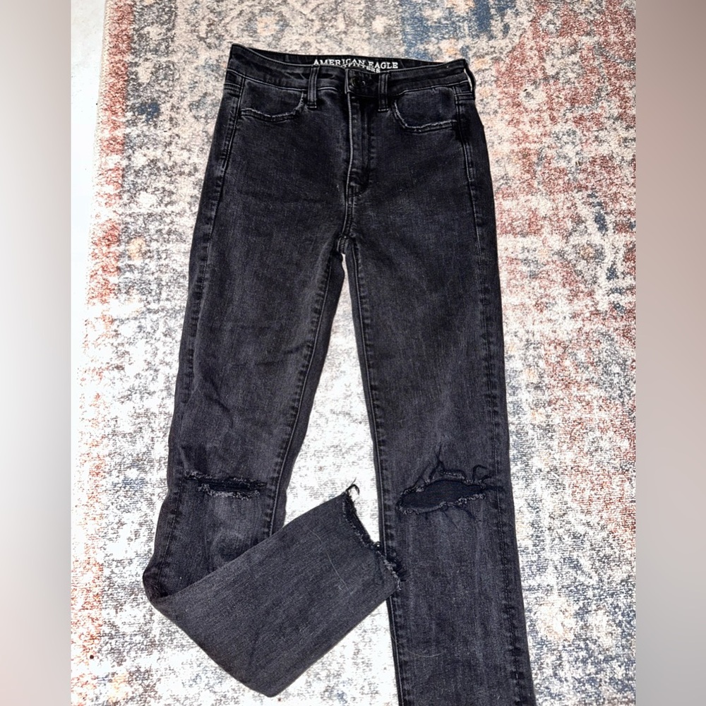 American eagle xlong black jeans